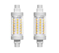 Générique Ampoule LED R7s 78mm 8W Blanc Chaud 3000K Dimmable, Remplacement de l'ampoule halogène linéaire R7s J78 80W, 230V 78mm R7s J Type Double Embout pour projecteur,8w Warm White
