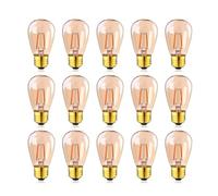 Générique Ampoule LED Vintage, S14 1W E27 Ampoules ambrées Blanc Chaud 10W équivalent Incandescent pour Guirlande Suspension décoration