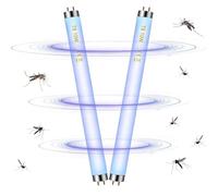 Générique Ampoule T8 BL 10W Anti-Mouches F10 Ampoule 33 cm Lumière UV Friture Mouches Ampoules Tube pour Tueur d'Insectes Électrique 20W / Zappeur d'Insectes/Tueur de Moustiques, Lot de 2