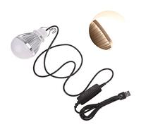 Générique Ampoule USB Portable LED 10W 5V, suspendue pour Camping avec câble de 1.9m, interrupteur marche/arrêt, blanc chaud/blanc froid, Portable