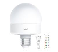 Générique Ampoule vintage - Batterie 3 couleurs, télécommande, ampoules chaudes, lampe de hockey sur glace E26 | Veilleuse de remplacement décorative chaude pour salon salle de bain salle à manger