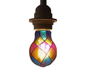 Générique Ampoules Lumineuses À Effet Vitrail, 120V, Ampoules En Verre Peint, Ampoule Décorative Peinte À La Main, Idéal Pour Bureau École Appartement Salon Dortoir Chambre Fenêtre Et