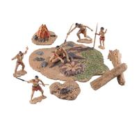 Générique Ancient Model Figures, Prehistoric Animal and Primitive Man Set, Action Figures with Scene Accessories, Realistic Diorama Toy for Educational Play Party Decor Preschool Classroom Display