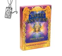 Générique Angel Answers Oracle Cards - Pocket Edition, Cardstock, idéal pour Les débutants, Comprend Cartes et Collier