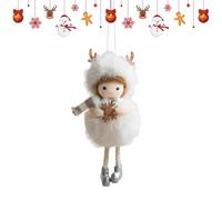 Générique Angel Ornament Keychain - Soft Plush Antler with Built-In Light for Christmas Decoration | Hanging Pendant for Friends Men Women Kids Wall Home Holiday Indoor Outdoor Birthdays