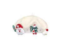 Générique Anglais Homme Cute Christmas Beret Cap with Decoration Shiny Wool Artist Hats Sorcier Homme (White, M)