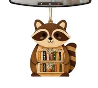 Générique Animal Book Ornaments, Cute Wooden Tree Decorations, Creative Animal Hanging Ornament with Smooth Wooden Finish, Home Decor Ornament, Holiday Tree Decoration for Kids Adults Family
