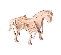 Générique Animal Building Blocks - Interactive Building Block Set, Desktop Collection Ornament, Wood Horse Shape Bricks Assembly Toy, Educational Artistic Play for Kids, Fun DIY Construction Activity