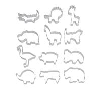 Générique Animal Cookie Molds - 12Piece Cookie Mold Set | Cracker Cutter Set | Stainless Steel Dough Cutter for Baking | Nonstick Desserts Making Supplies for Pastries Dough Desserts Sandwiches