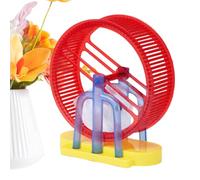 Générique Animal de Compagnie Électronique,Lapin Jouet pour Animal de Compagnie - Lapin en Peluche Simulé avec Support et Roue d'exercice | Jeu d'intérieur Maison pour Chat et Enfant sur Bureau