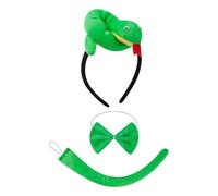 Générique Animal Dress Up Favors - 3 Piece Snake Set | Realistic Headband Bowtie And Tail, 59g Lightweight Polyester Accessory For Kids Adults Carnival Costume And School Play Props