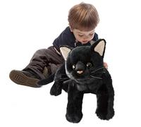 Générique Animal en Peluche Chat Noir, Chat en Peluche pour - Figurine de de Dessin animé, Douce à câliner - Figurine d'animal en pour câliner, Faire la Sieste, Dormir, se Reposer