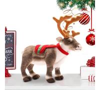 Générique Animal en Peluche de Noël, Oreiller décoratif Doux Wapiti cerf en Peluche, Jouet de cerf d' de Renne Mignon de 13,7 Pouces pour Chambres à Coucher, canapés, chaises et Salons