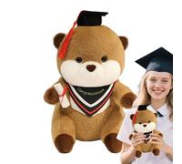 Générique Animal en Peluche Graduation,Jouets Doux avec Chapeau Et Diplôme,Peluches - pour dortoir Maison Chambre école Maternelle et Jardin d'lycée université Remise des diplômes