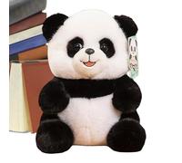 Générique Animal en Peluche Panda - 9,84 Pouces Panda Planchez pour Le Confort Doux, Poupées avec Tissu De Haute Qualité, Jouets Mignons pour Les Vacances, Tout-Petit, Sieste, Voiture, Adolescents