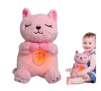 Générique Animal en Peluche Respirant, Peluche apaisante,Animal en Peluche apaisant avec lumières sonores et Mouvement respiratoire - Jouets en Peluche câlins pour Le Salon, réglage à Quatre Vitesses