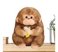 Générique Animal en Peluche Singe - Douce Et Mignonne De 30 Cm, Singe en Peluche Tenant Une Banane, Adorable Décoration Animale pour | Douce pour Cadeau d'anniversaire, S