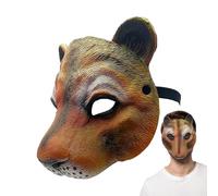 Générique Animal Face Cover, Realistic Leopard Costume Mask, Dress-Up Accessories for Theater, Holiday Party, Photoshoot, Christmas and Family Events, Adults, 9.45x7.87 inches