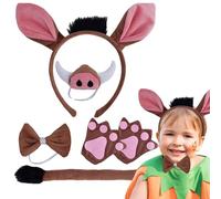 Générique Animal Fancy Dress Accessory | Warthogs Dress Up Costume Kit - Realistic Design Fancy Dress Costume Kit for Cosplay Parties, Halloween Costume Parties, and Stage Performances