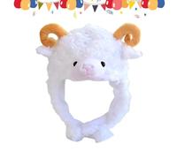 Générique Animal Hat Plush Sheep Shape Dress Up Party Headwear | Party Hats for Halloween School Play Drama Performance Stage Carnival Festival Holiday Birthday