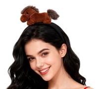 Générique Animal Headbands - 7.87 Inch Plush Horse Headband | Festival Party Hair Accessories, Easter Headband for Halloween Theme Party, Stage Performance and Role Play