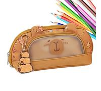 Générique Animal Pencil Case, Cute Stationery Organizer Pouch 9.06x4.33x2.95 inches, Large Capacity Storage Bag, Durable Zipper Design for Teen Boys Girls Students, for School Desk Travel Daily Use