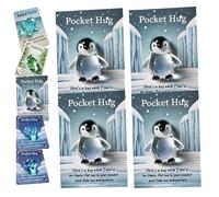 Générique Animal Pocket Hug Gifts, Keepsake with Positive Cards, Encouragement Greeting Card, for Friend Birthday Thanksgiving Anniversary (StyleC,4PCS)