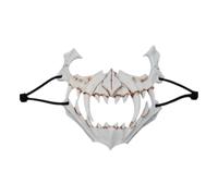 Générique Animal Squelette Masque Halloween, Masques en Résine Effrayant Cosplay d'Halloween pour Adulte Demi-Masque pour Carnaval Mascarade Costume Horreur Diable Loup-Garou Fête Décoration (G)