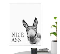 Générique Animal Wall Decor - Canvas 30x40cm, Canvas Poster Print, Abstract Farmhouse Art | Funny Bathroom Artwork For Home, Restroom, Christmas, Easter, Men, Women, Living Room, Farmhouse Interior