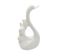 Générique Animals Sculpture Decors, Swan Figurine, 3.94x2.17x1.57 inches Small Ornaments, Swans Ceramic Figure for Tabletop, Bedroom, Porch, Shelves, Living Room, Fireplace, Study Place
