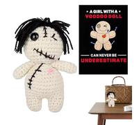 Générique Animaux au Crochet Positifs - Doudou Motivant Tricoté Main,Jouets en Peluche avec Carte Motivante, Décoration pour Table de Soutien