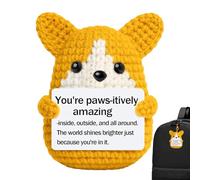Générique Animaux Crochet avec Messages Positifs - Mignon Puppet Chiot Inspirant en Peluche - Animaux en Amigurumi,pour Collègues Papa Amis Amoureux des Fille Sœur Fils Adolescentes Femme