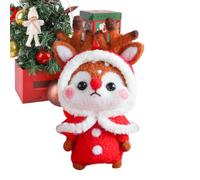 Générique Animaux De Noël En Feutre - Artisanat Décoratif DIY Lapin Et Élan - Kit De Matériaux À Thème Animal | Pour La Salle De Classe La Pièce L'Arbre De Noël Les Et Les Adultes