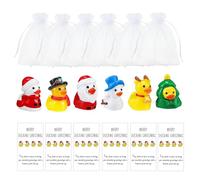 Générique Animaux De Poche En Résine,Cartes Positives pour Noël | Cadeau Inspirant en Forme de Canard pour Noël Bureau Étagère Appui de Fenêtre Cadeau d'Équipe Salutations Festives