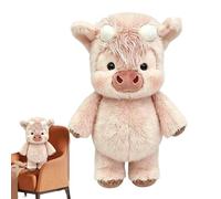 Générique Animaux en Peluche pour Fille,Doudou Coussin | Peluche Vache Jouet De La Ferme,pour Anniversaire Chambre Voyage Fête Voiture