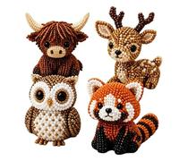 Générique Animaux En Perles | Décoration De Figurine 3D DIY,Avec Instructions Kit Perles,Pour Passionnés Filles Garçons Adultes Fête D'Anniversaire Décoration De Table Collection