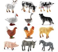 Générique Animaux Fattoria - Jouets Réalistes avec Animalis Das Fattorias | Ensemble Éducatif pour Résistants pour Les | Autocollants Fattoriaa pour l'enseignement du Jeu, De L'école Et des Cade