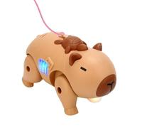 Générique Animaux Robotiques - Animal De Compagnie Interactif - Walking Capybara Animated Toy Animal Companion Light and Music for Kids Boys Boys Preschool Kindergarten Fitend Play Home