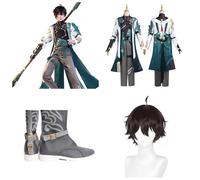 Générique Anime Cosplay Costume For DanHeng HonkaiStarRail,Women Men Uniform With Accessories,Cosplay Replica Prop Wig Shoes Full Set, Halloween Carnival Party Suit-02