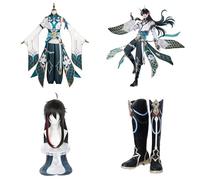 Générique Anime Cosplay Costume For DanHeng HonkaiStarRail,Women Men Uniform With Accessories,Cosplay Replica Prop Wig Shoes Full Set, Halloween Carnival Party Suit-01
