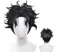 Générique Anime Dandandan Okarun Cosplay avec masque Kentakakura Cosplay Uniforme scolaire noir avec lunettes perruque accessoires costume d'Halloween (Perücke4, Einheitsgröße)