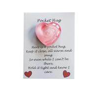 Générique Anneau Crochets Bracelets Bijoux Heart avec Carte de vœux Mignon Coeur Pocket Hug Décoration Portable Pocket Hug Heart Pocket Hug Cards Souvenir Cadeaux Habiller Boîte Chaîne Anneau (C, A)