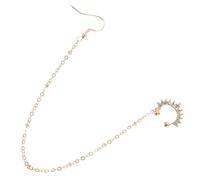 Générique Anneau de Nez en Métal de U Chaîne Longue, Piercing de Nez Créatif Doré, Boucle de Perforation Nasale, Accessoire de Fête et Club, Style N°9