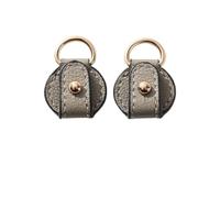 Générique Anneau de Protection Boucle Anti-Usure en Cuir Grain, Compatible avec Le Sac Messager LV, à Main Funi, Accessoires Corne gressin(Num2 Gray,5 Pairs)