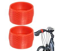 Générique Anneau de ruban de guidon, anneau d'enveloppe de poignée de vélo,Manchon de fixation élastique 2 pièces pour guidon | Anneau de retenue élastique antidérapant pour de vélo de route, pour p