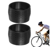 Générique Anneau de ruban de guidon de vélo, anneau de ruban de guidon,Manchon de fixation élastique 2 pièces pour - Anneau de retenue élastique antidérapant pour de vélo de route, pour pliab