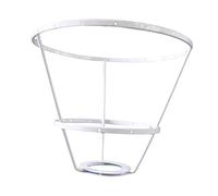 Générique Anneau de Support D'abat-Jour en Métal, Support de Lampe Portable, Léger et Robuste, Idéal pour éclairer Une Salle à Manger Ou Un Café, Blanc 18cm