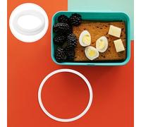 Générique Anneau D'étanchéité Joint Solide Réutilisable Blanc en Silicone Flexible et Facile à Installer pour Maintien de Fraîcheur pour Boîte à Lunch