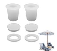 Générique Anneau pour Trou De Parasol Patio - Lot de 6 Insert de Table pour Parapluie,Adaptateur pour Trou de 2 à 2,5 Pouces | pour Ombrelles Terrasse Café Plage Pique-Nique