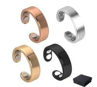 Générique Anneau Vayro, anneaux de bien-être magnétique Vayro Ring, Vayroo R-ing pour femmes Menopause, anneaux en acier inoxydable ouvert réglables, bilan énergétique, brillance durable (Mix)